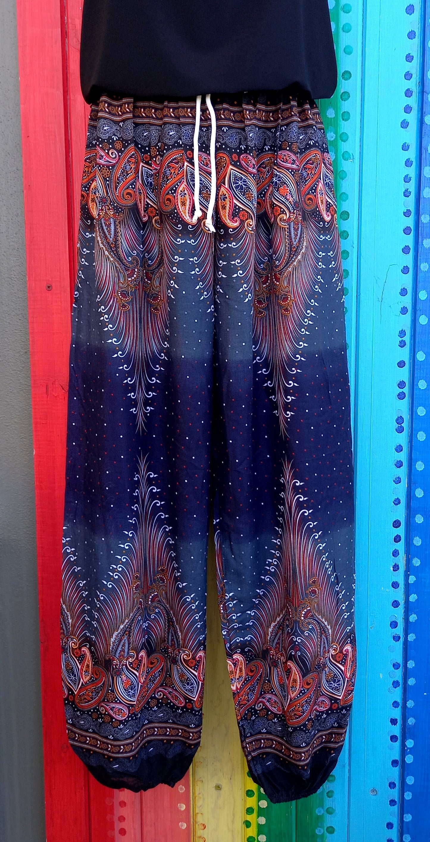 Drawstring Harem Pants - Paisley