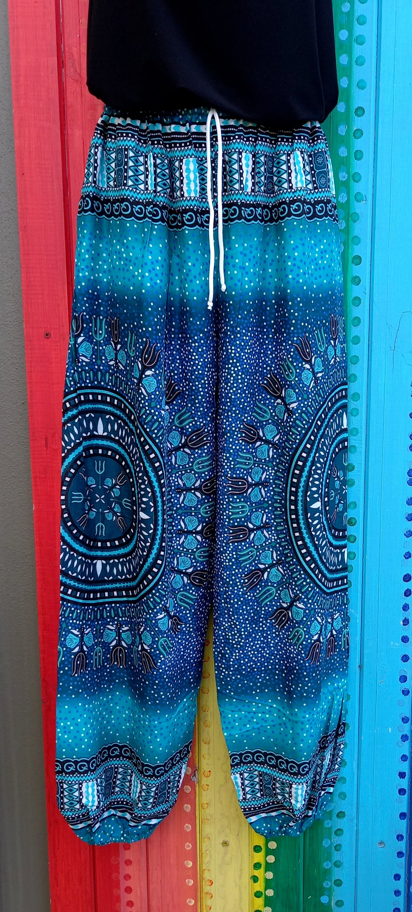 Drawstring Harem Pants - Funky Mandala