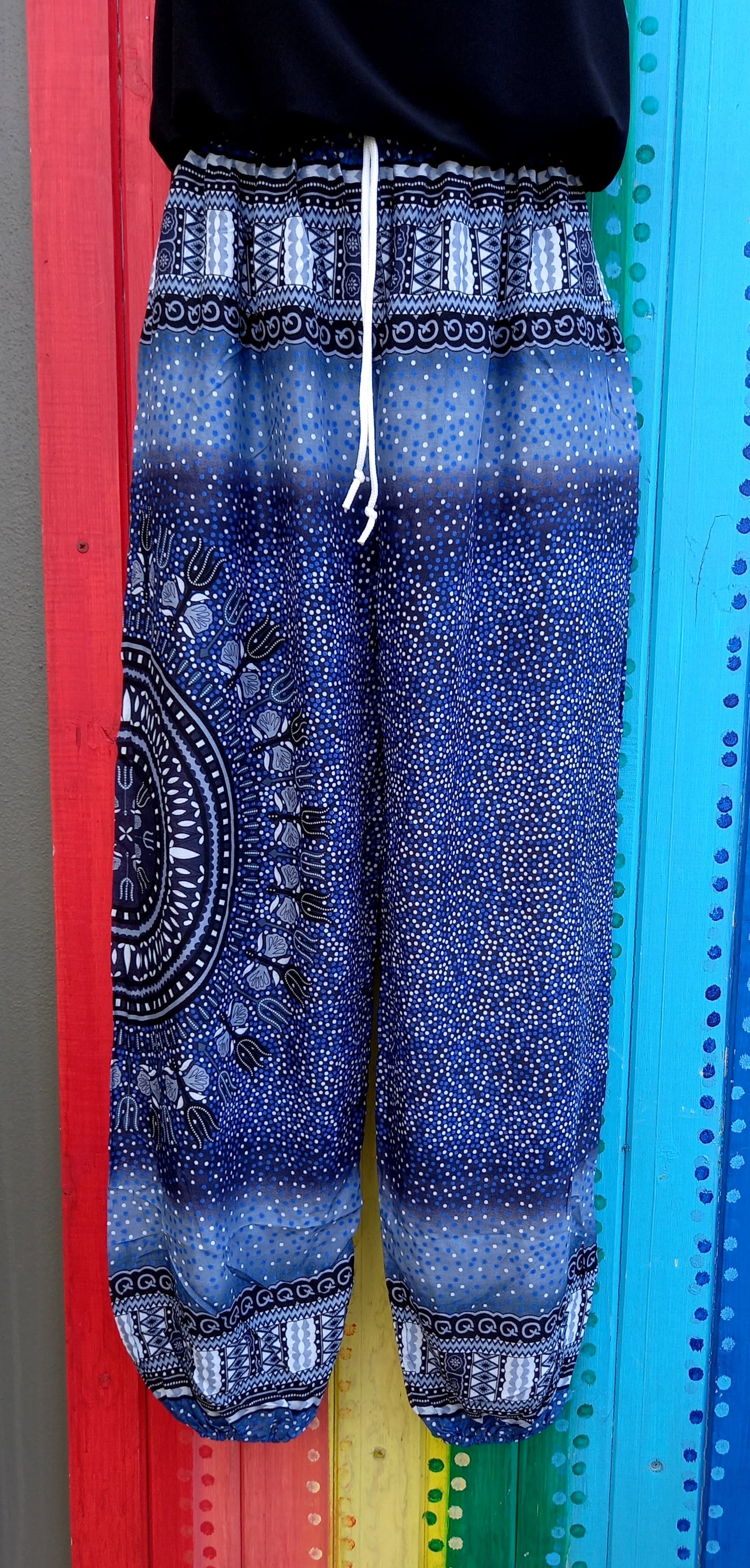 Drawstring Harem Pants - Funky Mandala