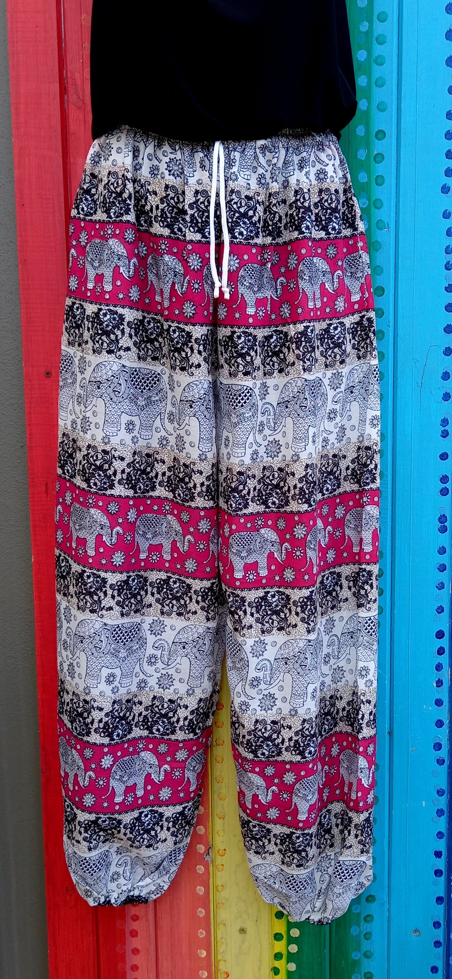 Drawstring Harem Pants - White Elephant