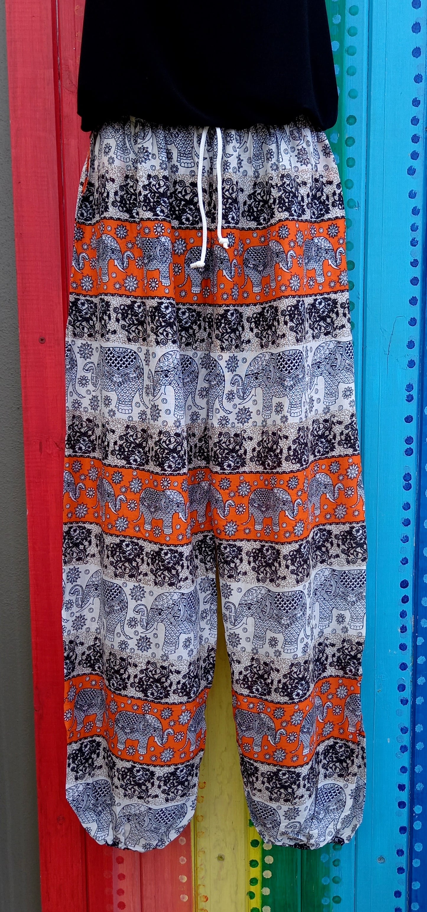 Drawstring Harem Pants - White Elephant