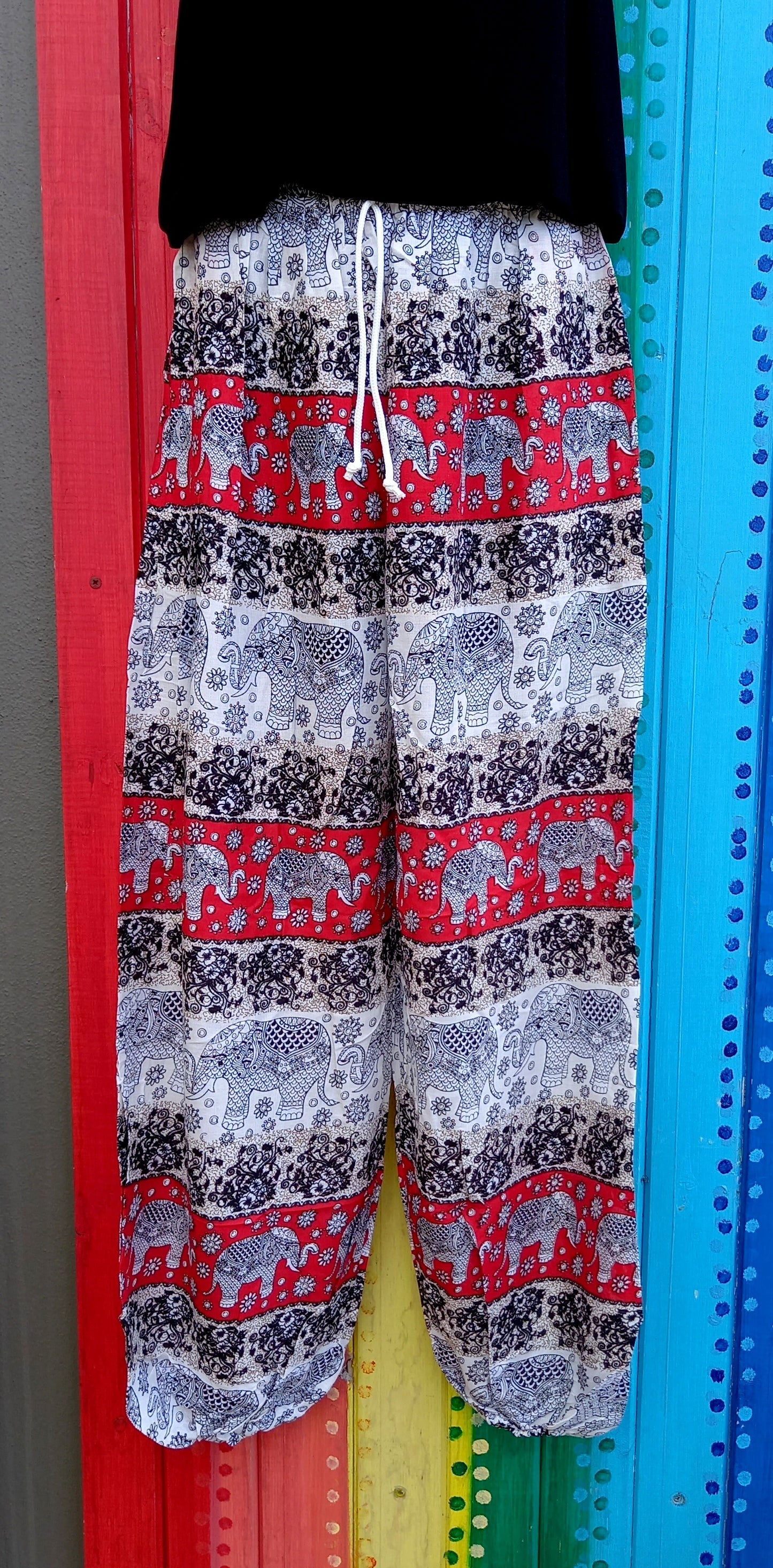 Drawstring Harem Pants - White Elephant
