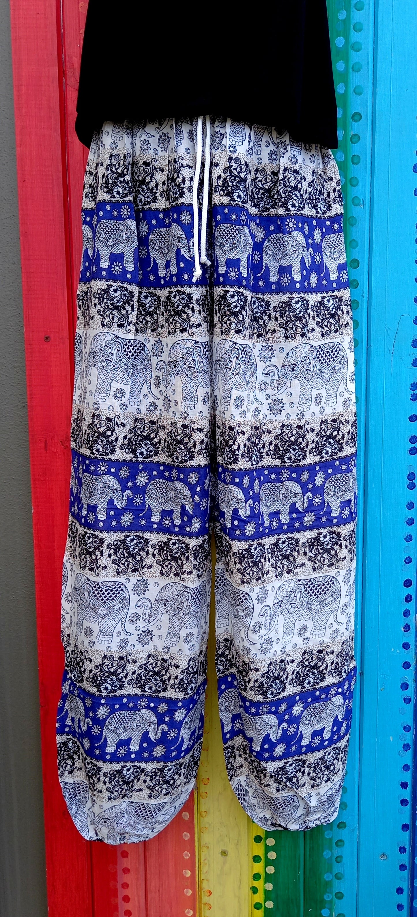 Drawstring Harem Pants - White Elephant