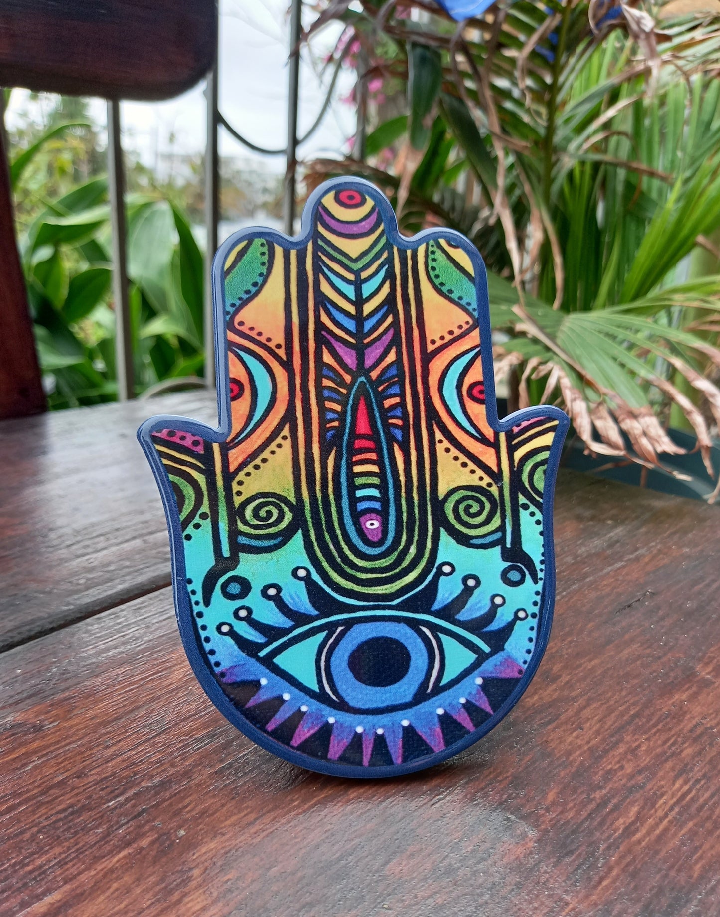 Ceramic Evil Eye Hamsa Hand Hanger/Stand
