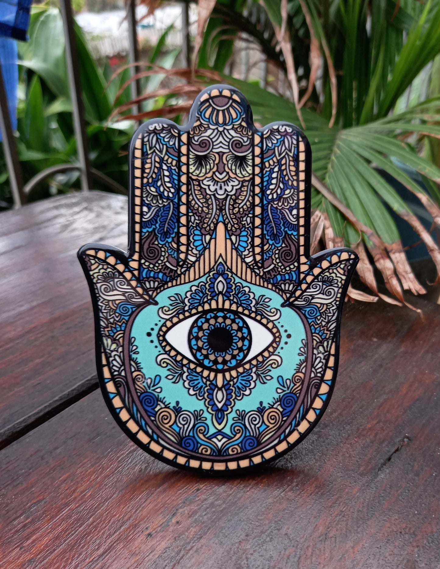 Ceramic Evil Eye Hamsa Hand Hanger/Stand