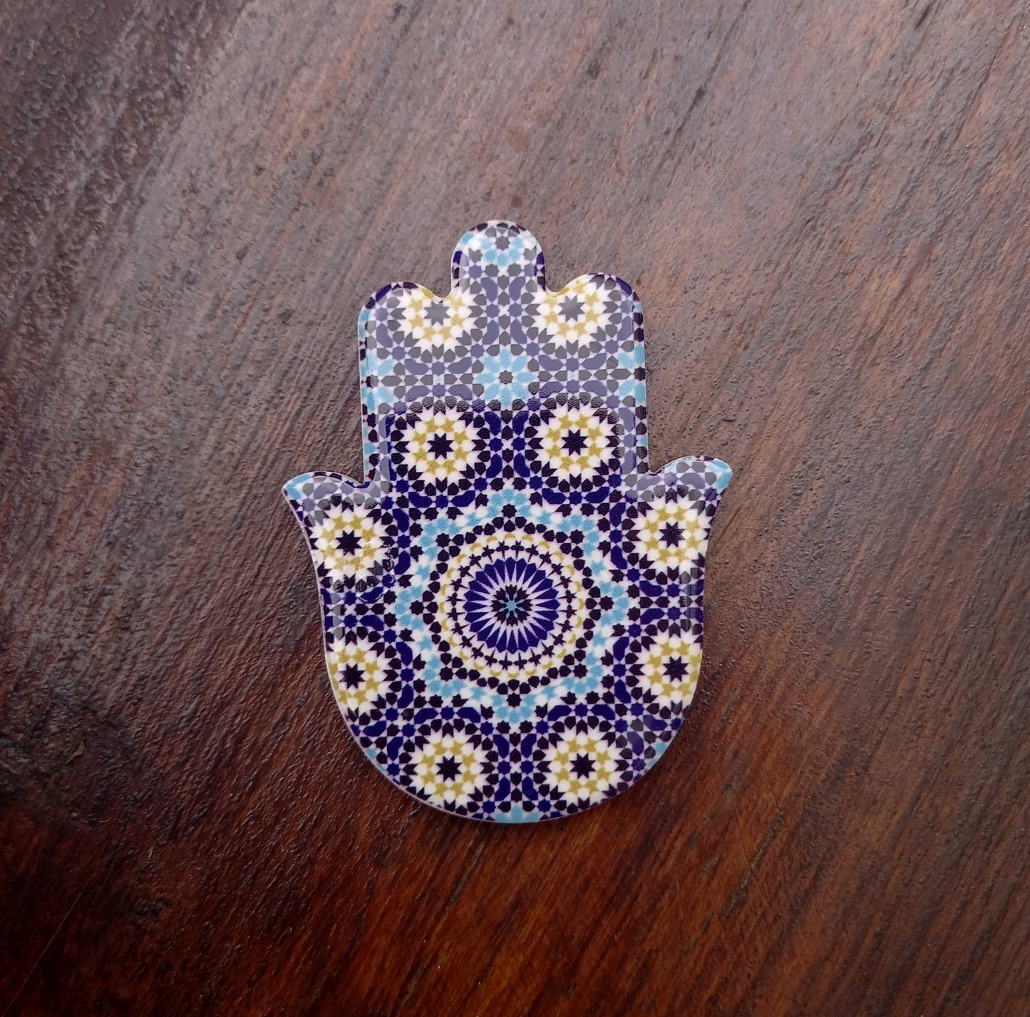 Ceramic Evil Eye Hamsa Hand Magnet