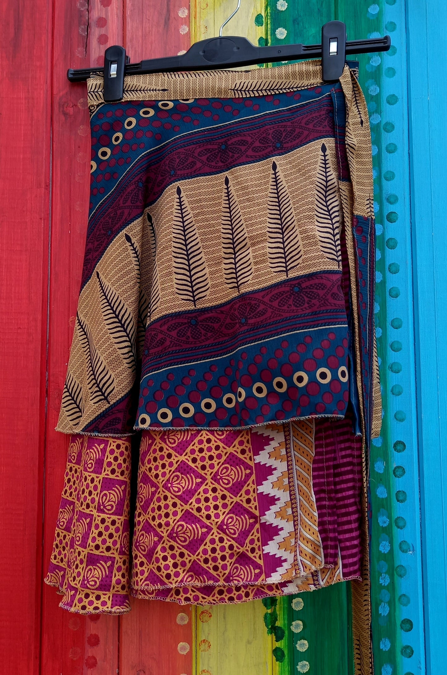 Mini Recycled Silk Wrap Skirts
