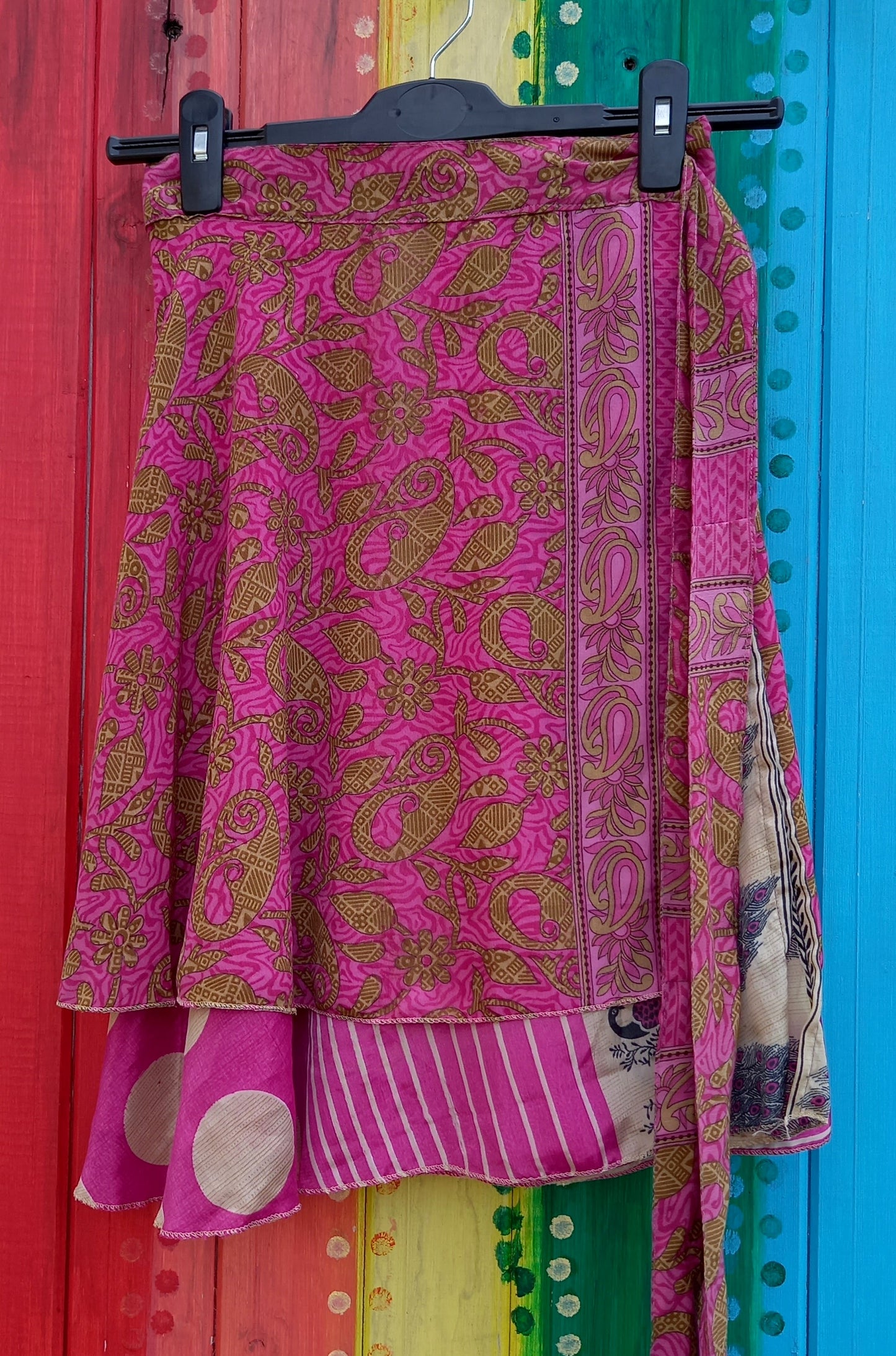 Mini Recycled Silk Wrap Skirts