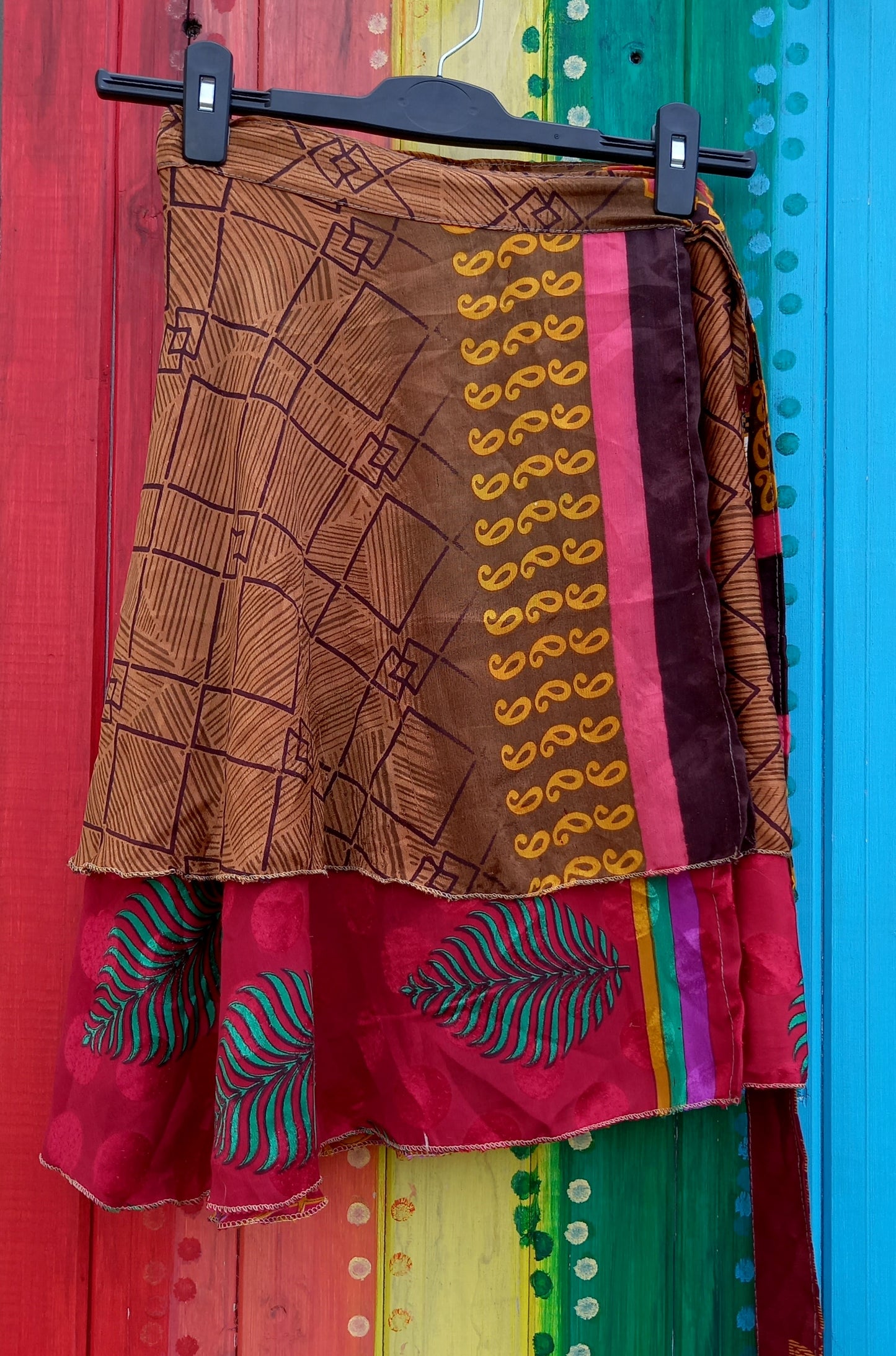Mini Recycled Silk Wrap Skirts