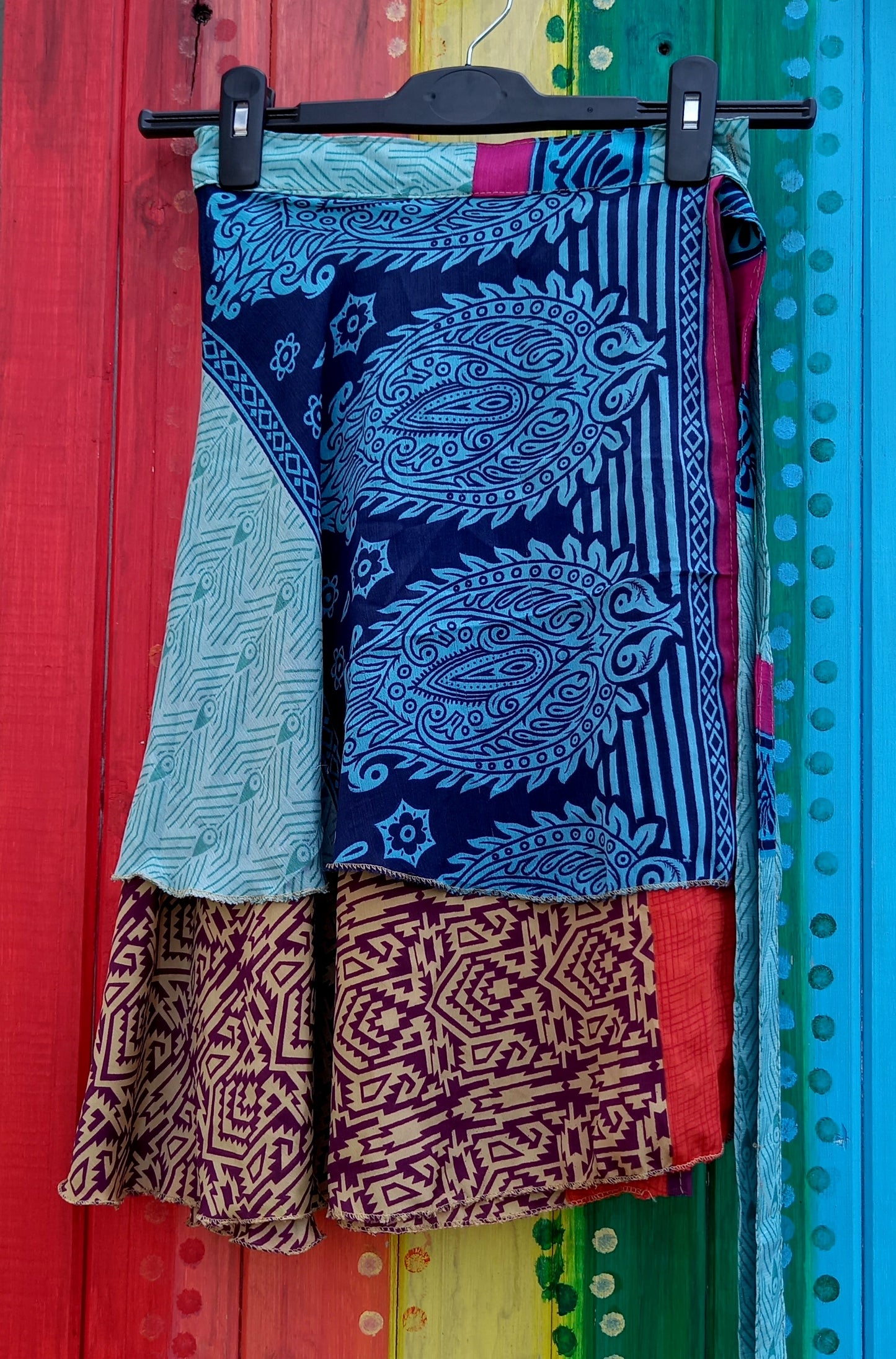 Mini Recycled Silk Wrap Skirts
