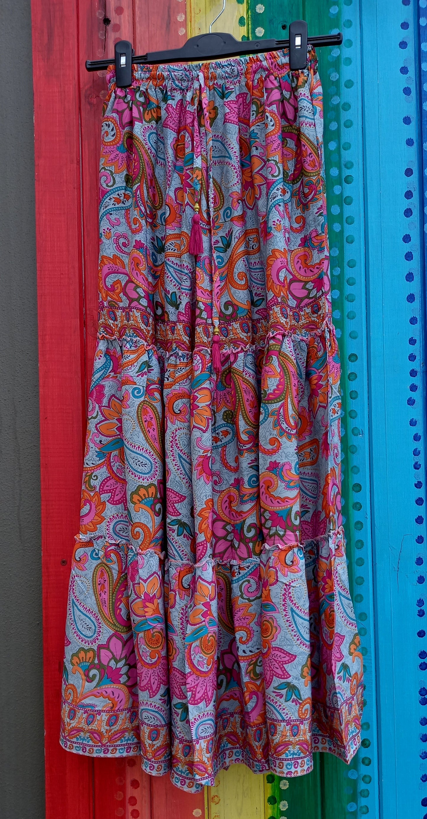 Polysilk Frilled Wide Leg Pants