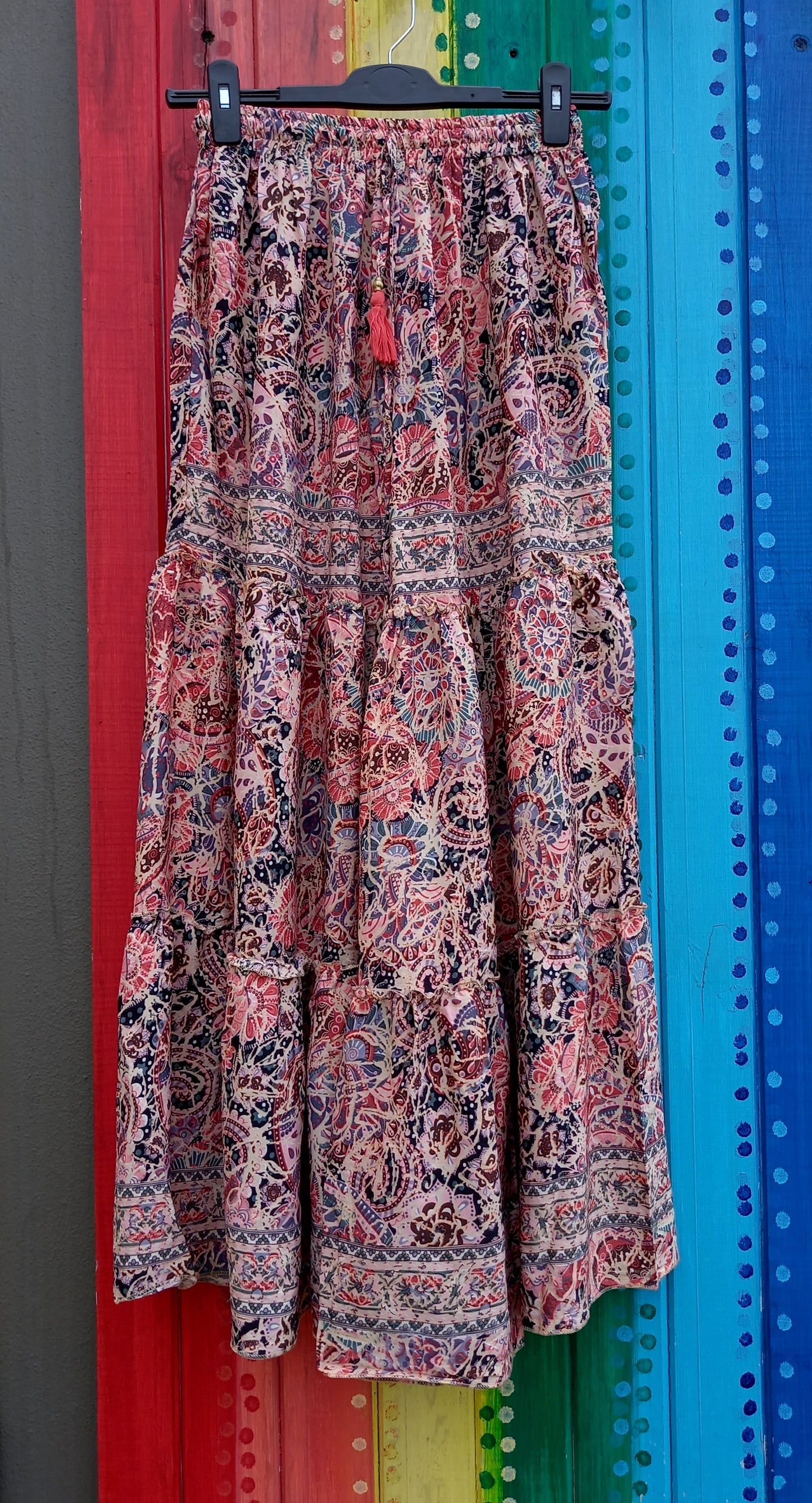 Polysilk Frilled Wide Leg Pants