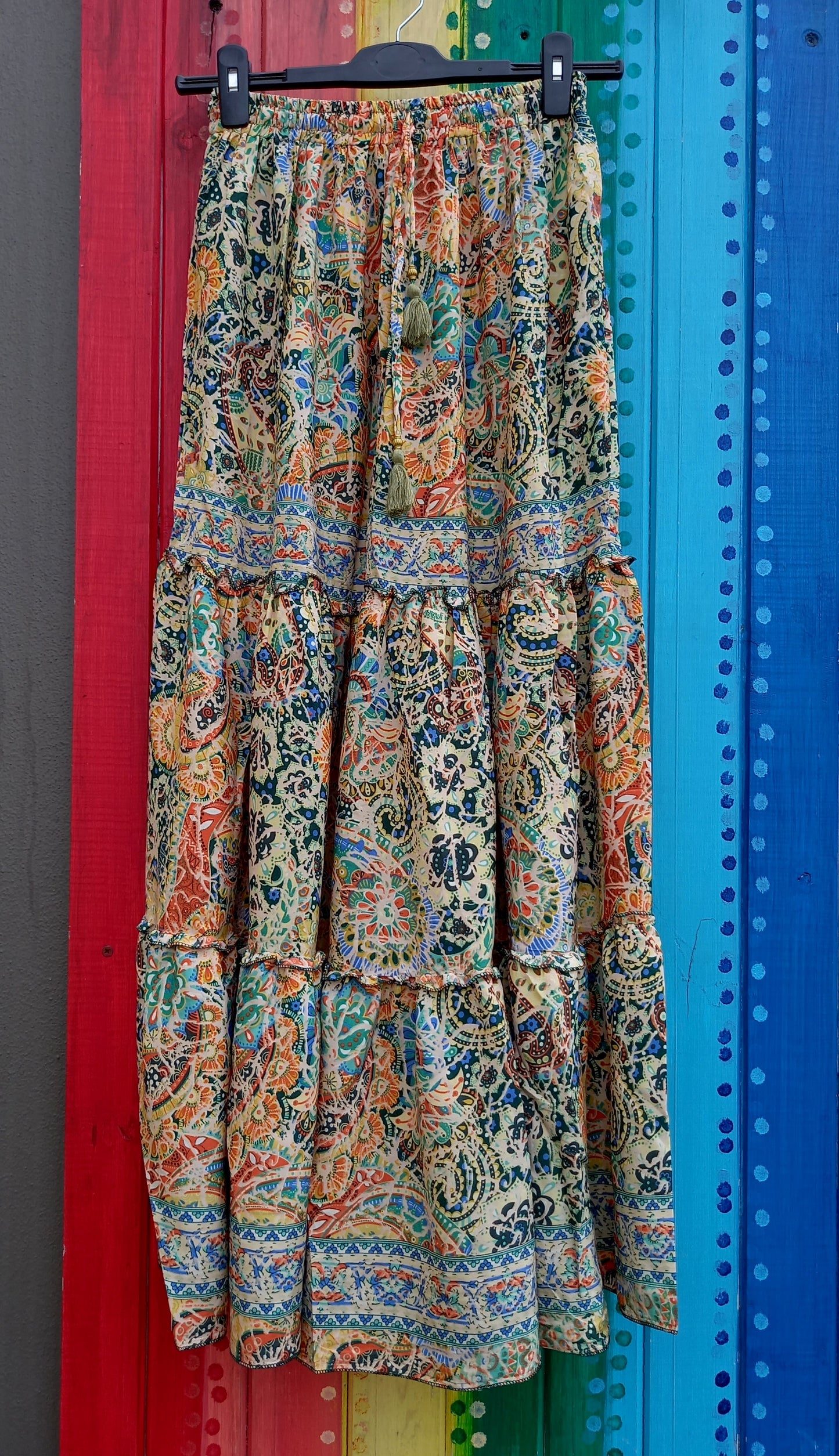 Polysilk Frilled Wide Leg Pants