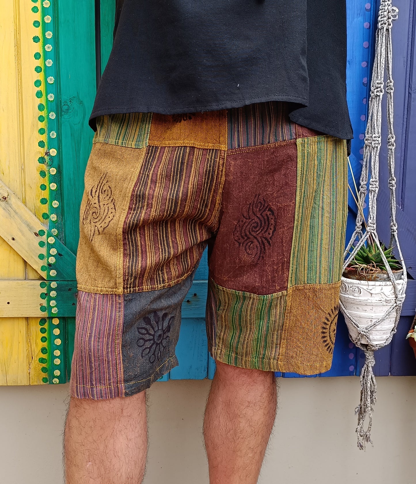 Patch Dharke Khaddar Shorts