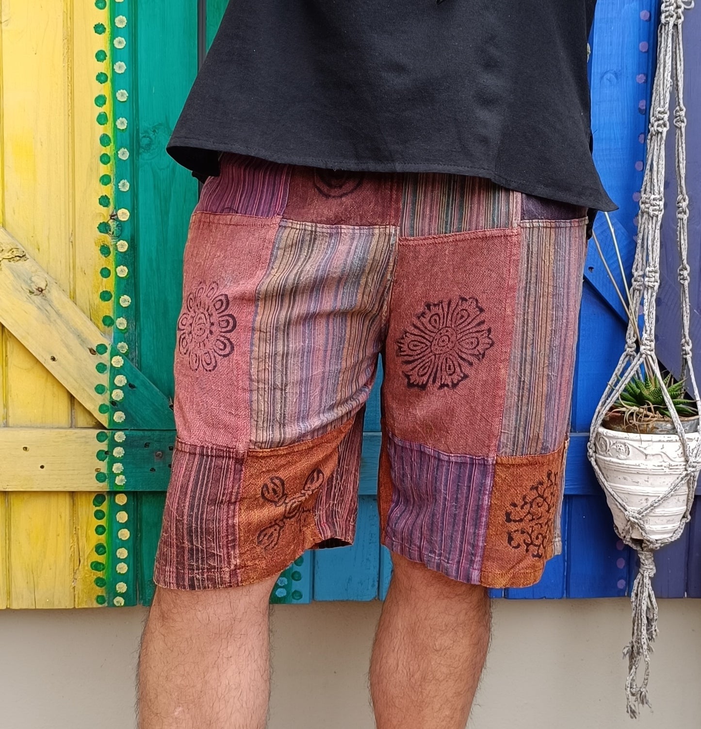 Patch Dharke Khaddar Shorts