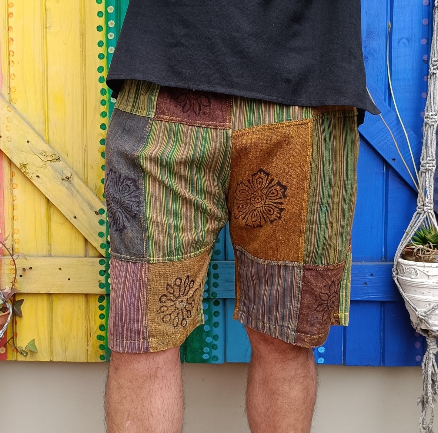 Patch Dharke Khaddar Shorts