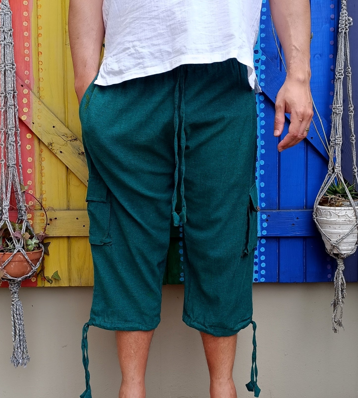 Cotton Hippie Men's Khaddar 3/4 Three Quarter Pants