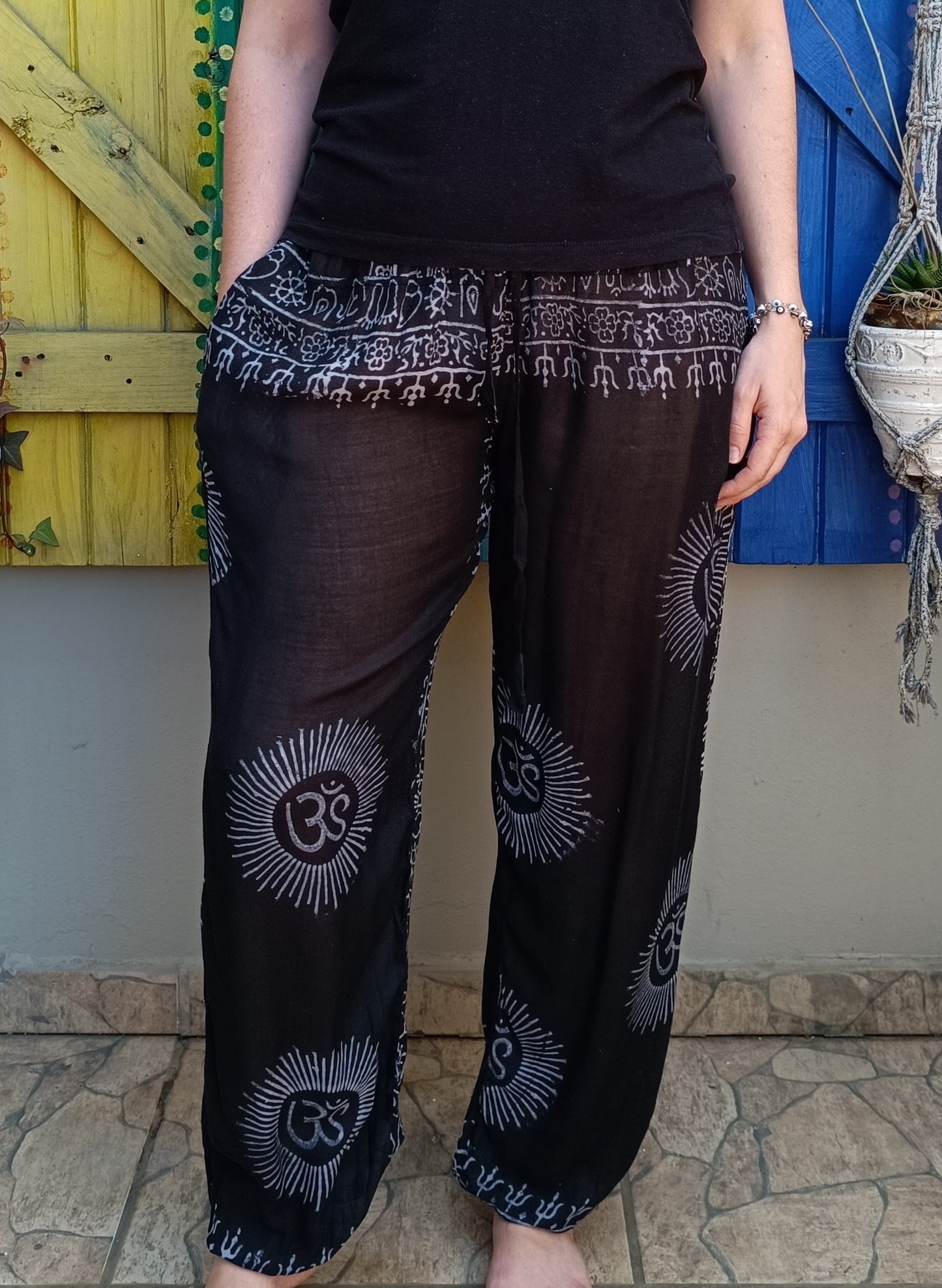 Ramnami Mantra Printed Long Pants