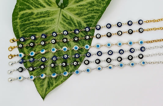 Evil Eye Bangle Adjustable