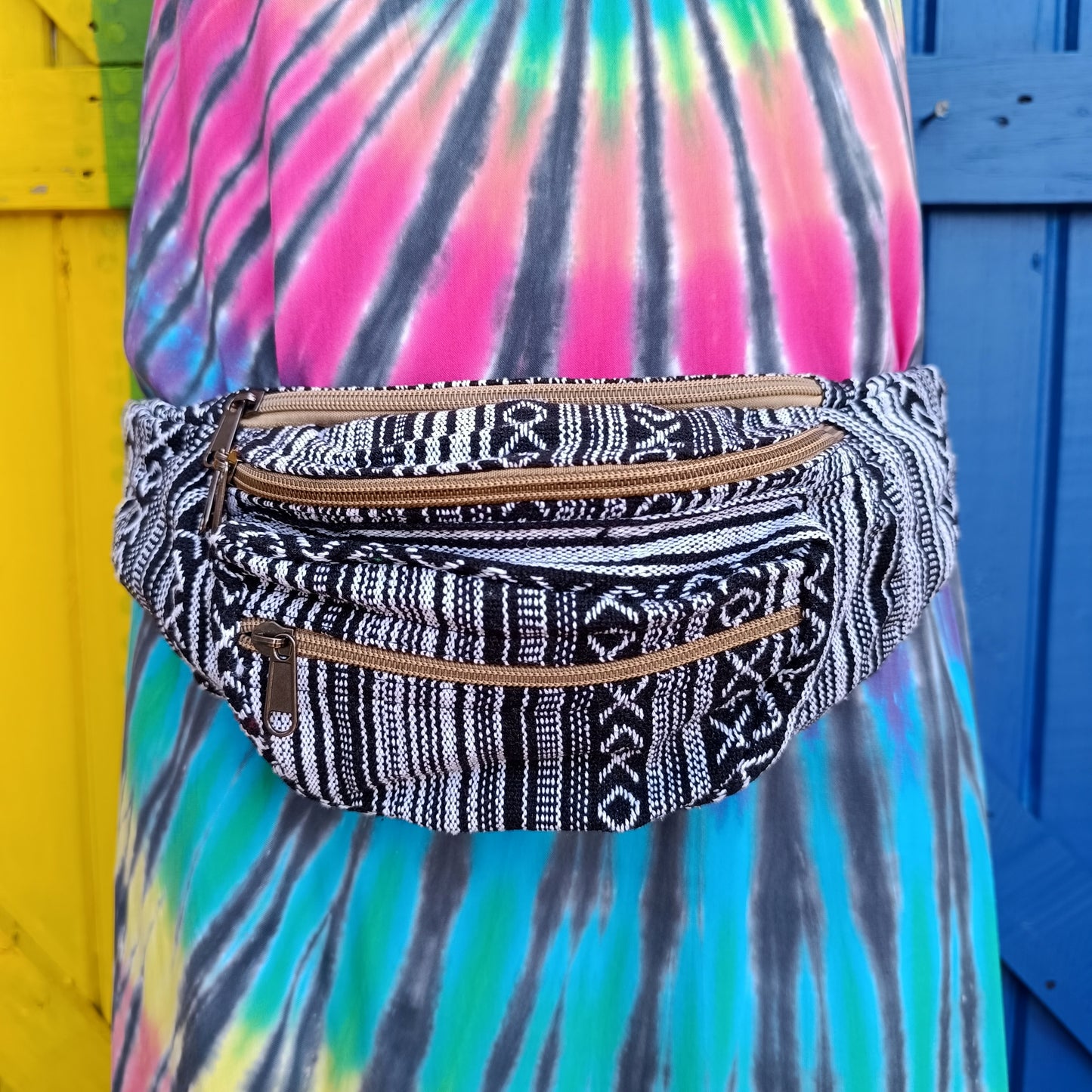 Funky Unisex Gheri Cotton Money Belts Moon bag Crossbody Bag