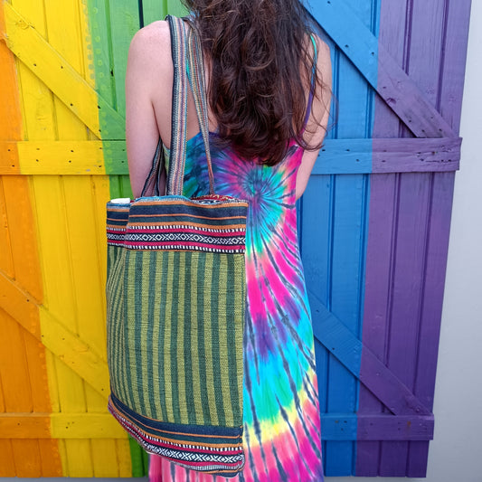 Large Handbag Gheri Cotton Shoulder Beach Bag