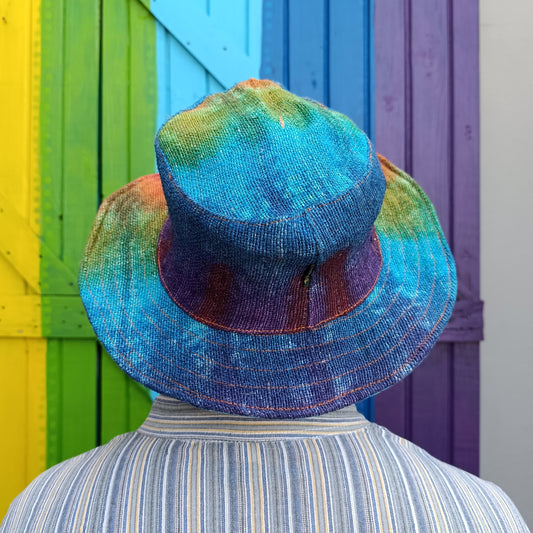 Various Colourful Funky Hippie Rainbow Hemp Wired Hats