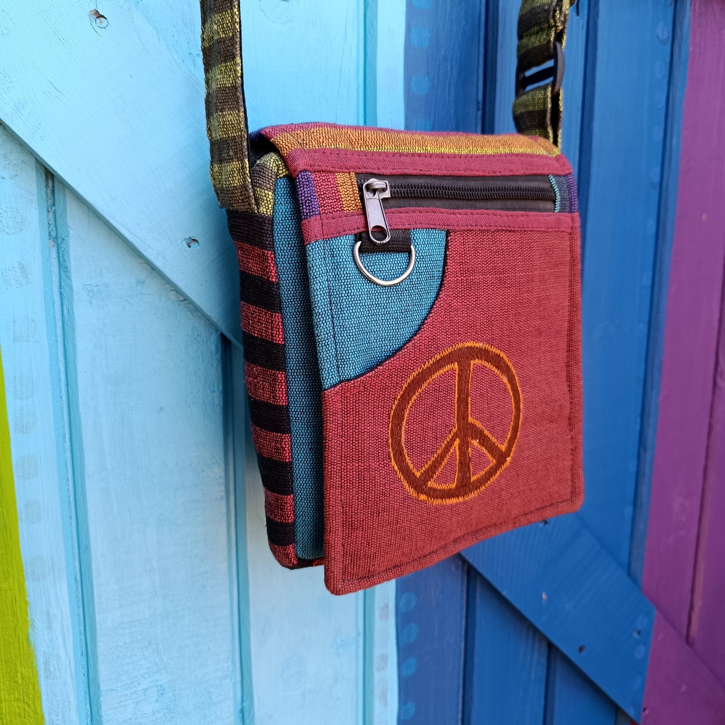 Small Cotton Passport Shoulder Bag Crossbody Bag Embroidered
