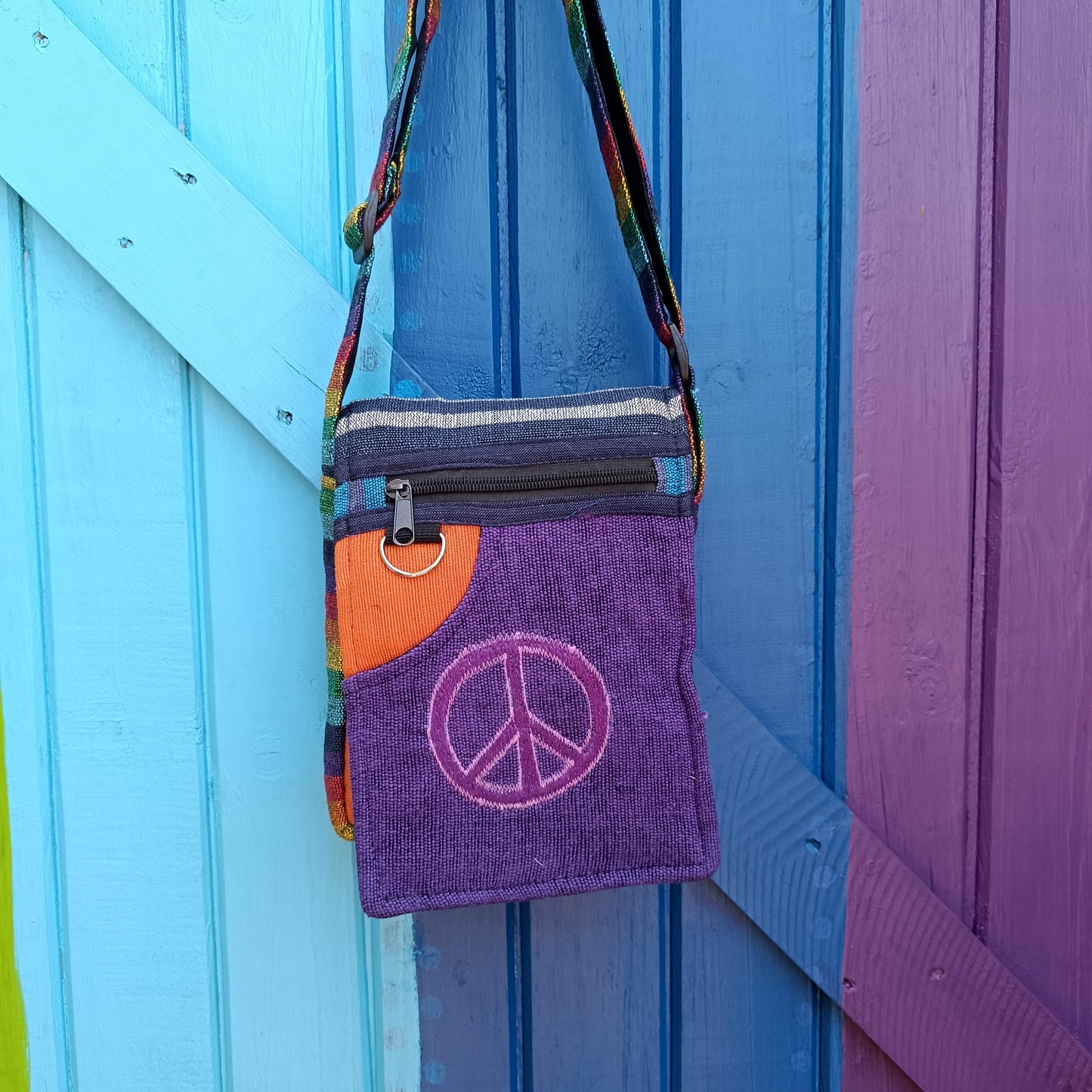 Small Cotton Passport Shoulder Bag Crossbody Bag Embroidered