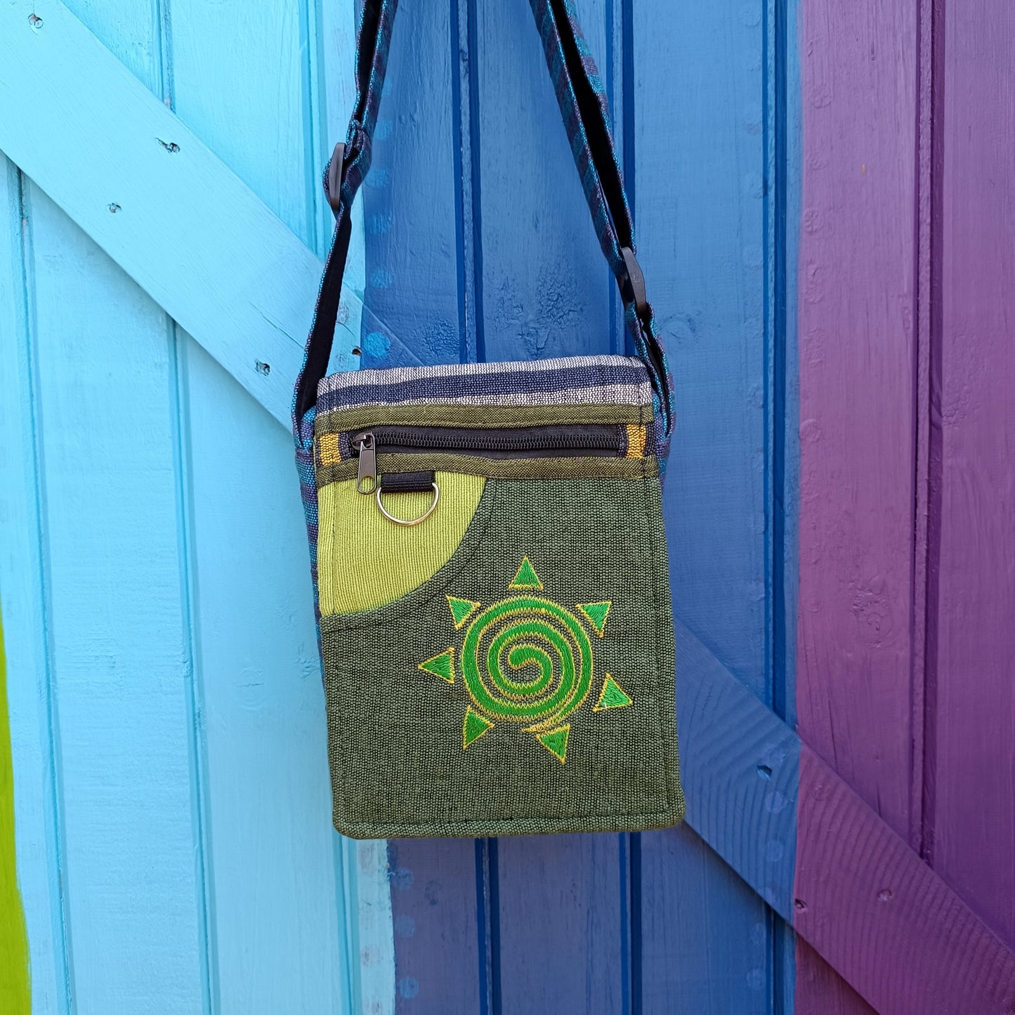 Small Cotton Passport Shoulder Bag Crossbody Bag Embroidered