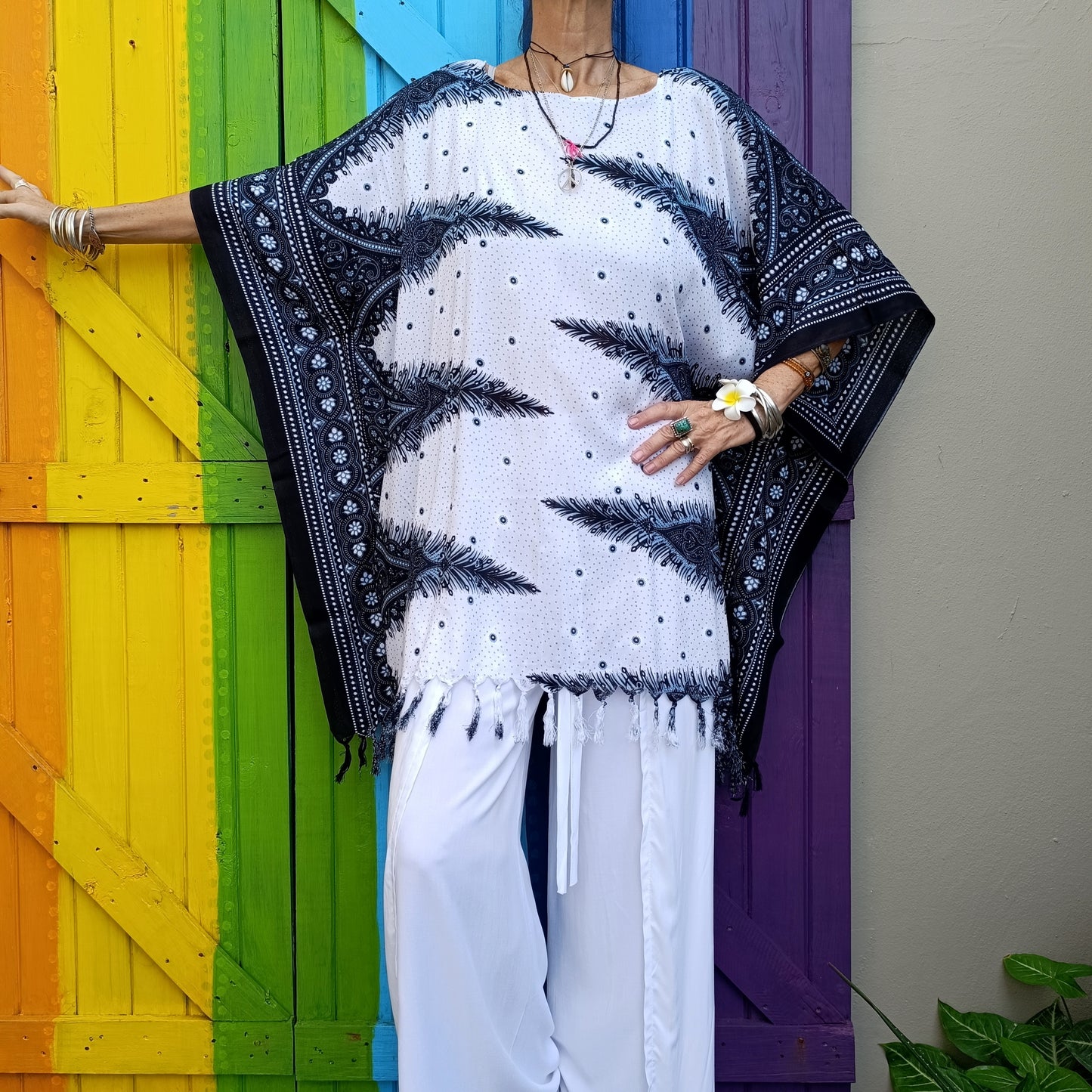 Thai Rayon Kaftan Tops One Size