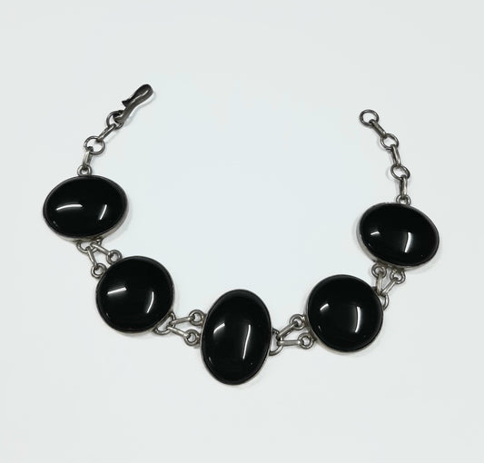 Black Onyx Sterling Silver Bracelet