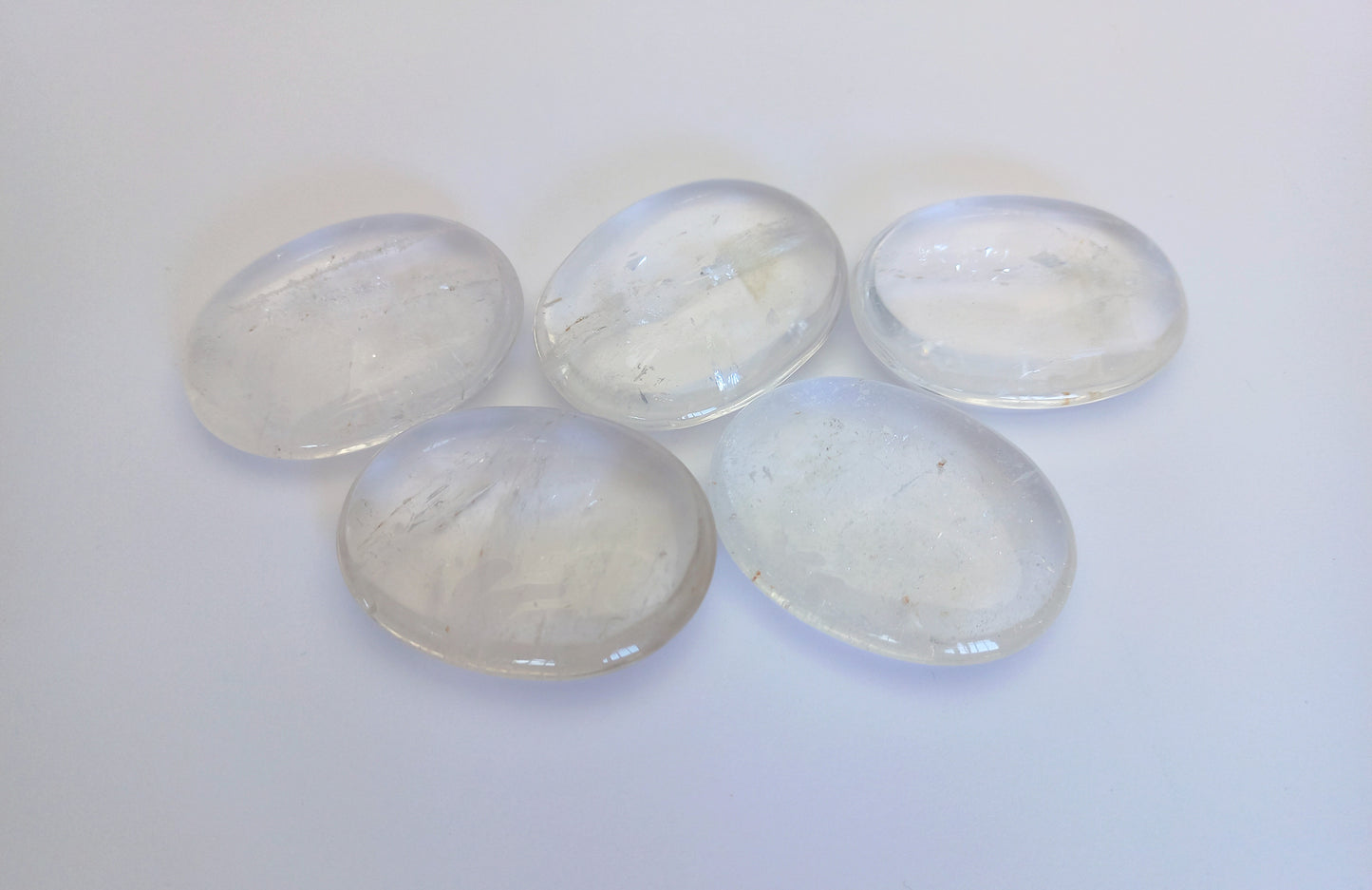 Clear Quartz Palm Stone Crystal Healing