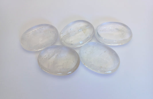 Clear Quartz Palm Stone Crystal Healing