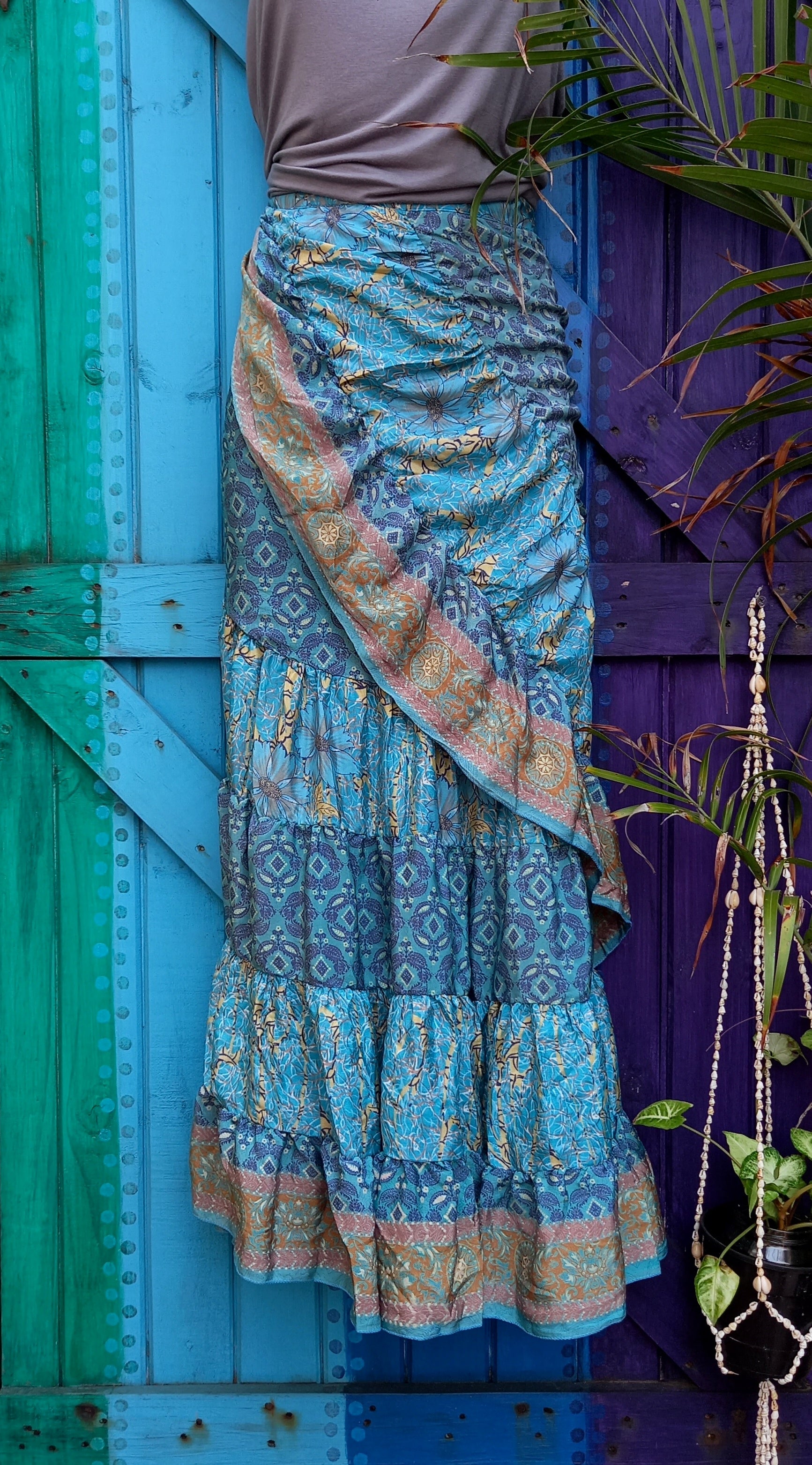 Fashion Wrap Around Gypsy Skirt Women's Cotton Jaipuri Sanganeri