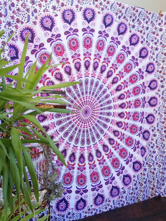 Colourful Boho Hippie Mandala Cotton Tapestries Wall Hanging