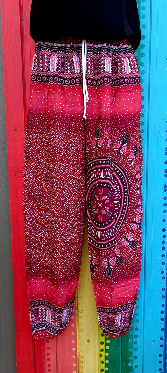 Thai Hippie Pants with Drawstring - Funky Mandala