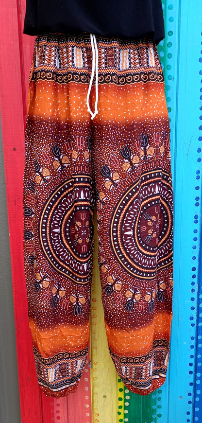 Thai Hippie Pants with Drawstring - Funky Mandala