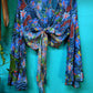 Polysilk Bell Sleeved Wrap Around Top