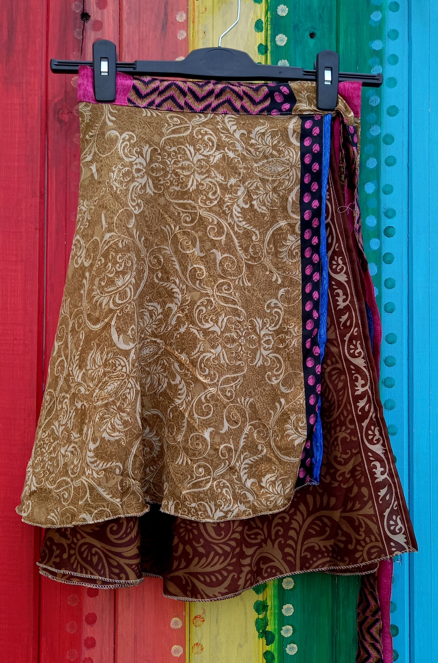 Mini Recycled Silk Wrap Skirts