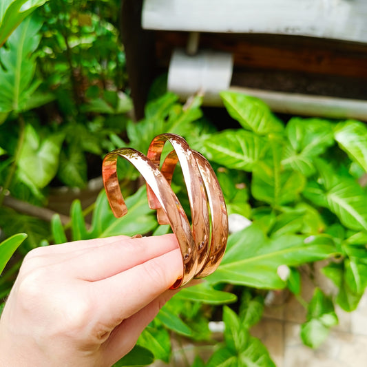 Plain Copper Bangle Adjustable Nepalese