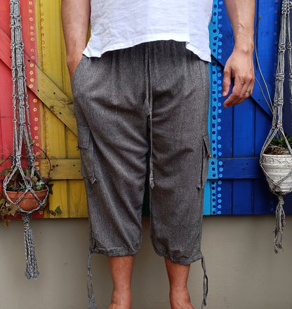 Cotton Hippie Men's Khaddar 3/4 Three Quarter Pants