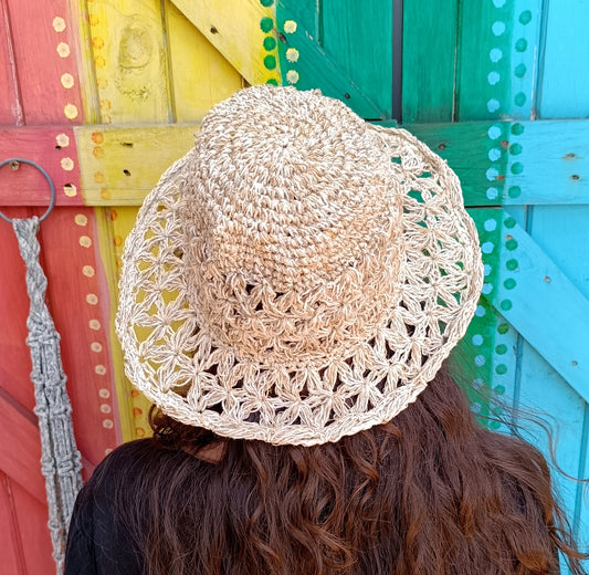 Crochet Hemp and Cotton Mix Hippie Wired Hats Funky