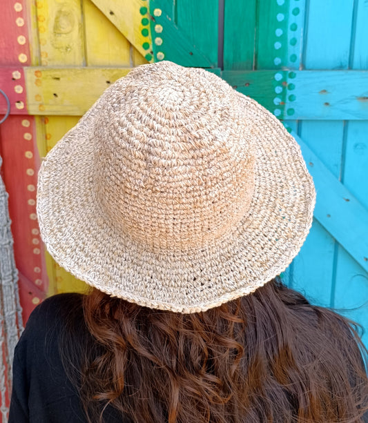 Crochet Hemp and Cotton Mix Wired Hats