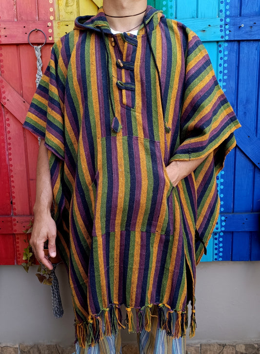 Funky Hippie Brushed Cotton Unisex Gheri Cotton Ponchos