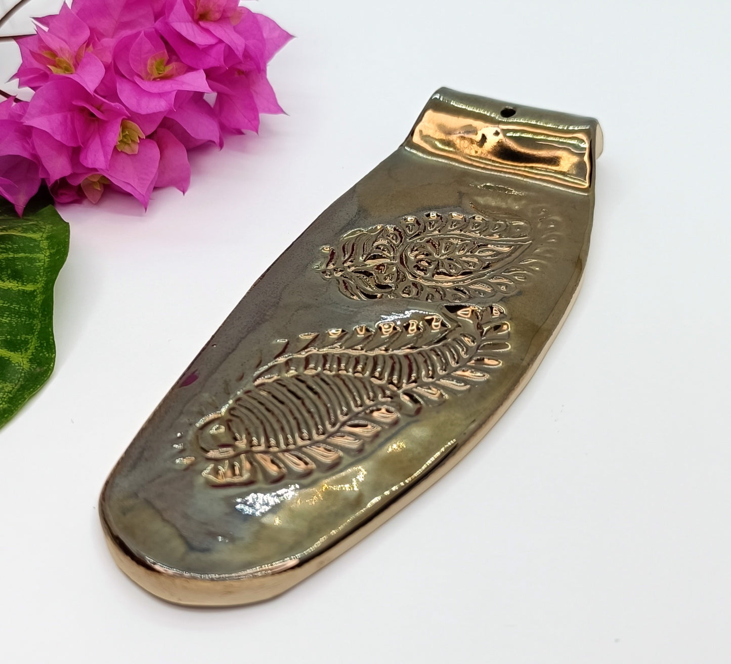 Ceramic Incense Holder - Gold