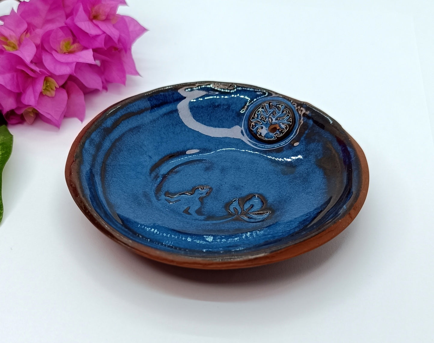 Terracotta Incense Holder - Blue