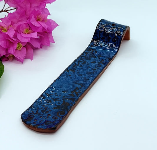 Terracotta Incense Holder - Blue Long