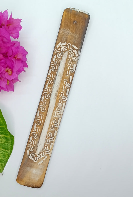 Wooden Incense Holder with painted detail