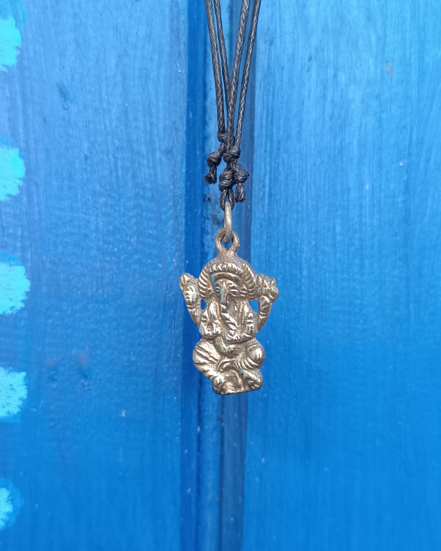 Brass Ganesh Symbol Adjustable Necklace