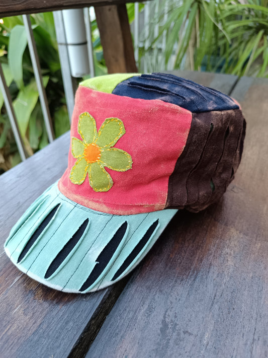 Razor Cut Funky Hippie Colourful Cotton Cap Hat